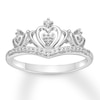 Thumbnail Image 0 of Diamond Crown Ring 1/10 ct tw Round-cut Sterling Silver