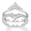 Thumbnail Image 1 of Adore Diamond Enhancer Ring 1/2 ct tw Round-cut 10K White Gold