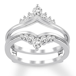 Adore Diamond Enhancer Ring 1/2 ct tw Round-cut 10K White Gold