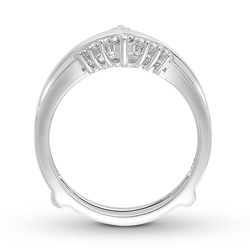 Diamond Enhancer Ring 1/2 ct tw Round-cut 10K White Gold
