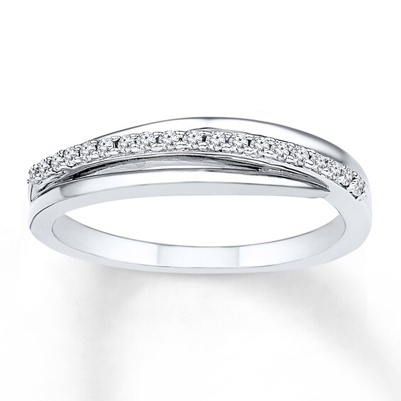 Diamond Ring 1/8 ct tw Round-cut Sterling Silver