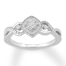 Diamond Promise Ring 1/8 ct tw Sterling Silver
