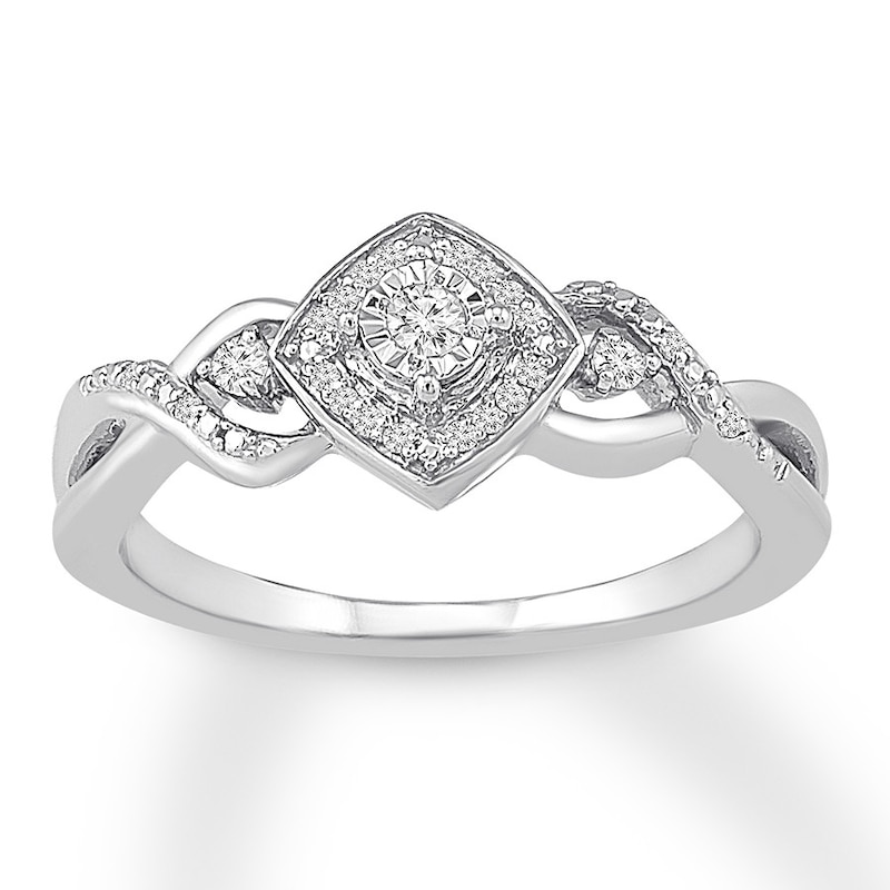 Diamond Promise Ring 1/8 ct tw Sterling Silver