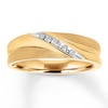 Thumbnail Image 1 of Men's Diamond Wedding Band 1/15 ct tw 10K Yellow Gold