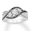 Thumbnail Image 0 of Black & White Diamond Ring Sterling Silver