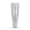 THE LEO Diamond Men's Wedding Band 5/8 ct tw Round 14K White Gold