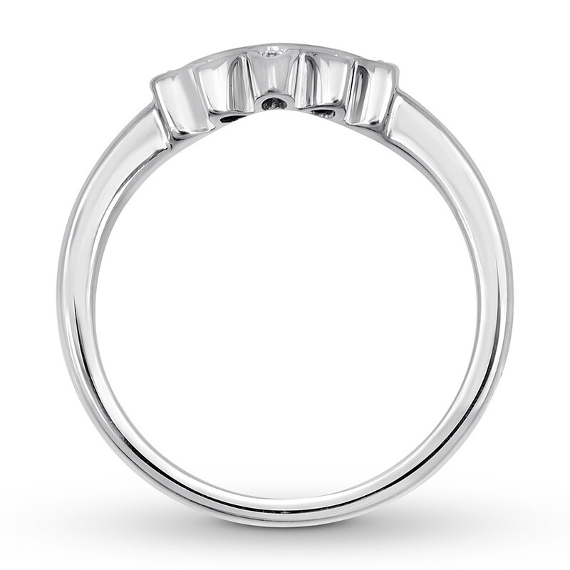 Diamond Chevron Ring Sterling Silver