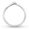 Diamond Chevron Ring 1/10 ct tw Round-cut Sterling Silver