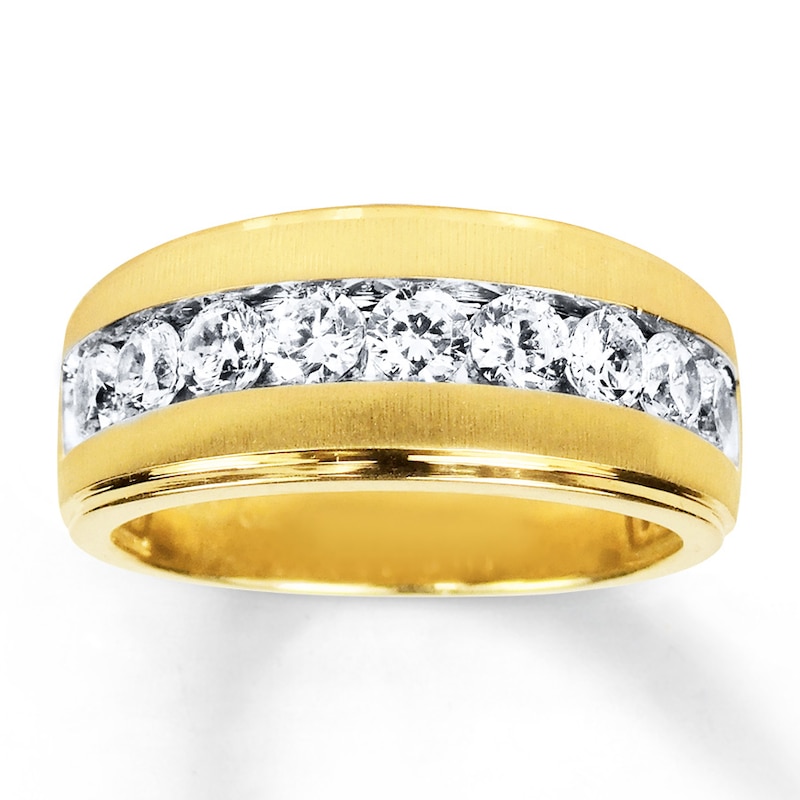 Men's Diamond Wedding Band 1-1/2 cts tw 14K Yellow Gold