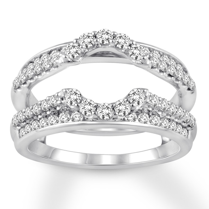 Main Image 1 of Adore Diamond Enhancer Ring 1 ct tw Round-cut 14K White Gold