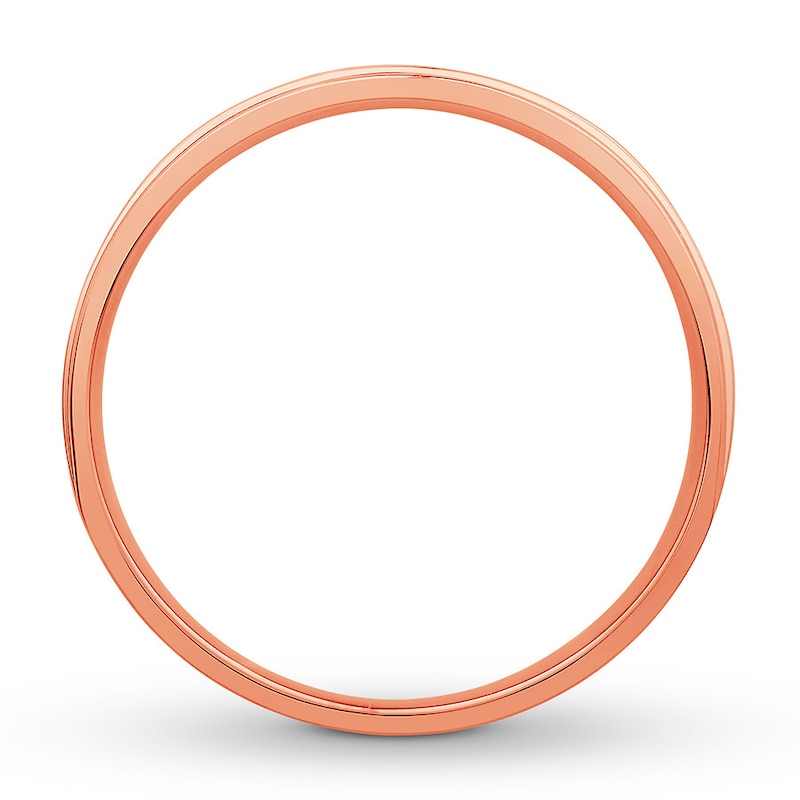 Main Image 2 of Men's Diamond Wedding Band 1/8 Carat tw Round-cut 10K Rose Gold