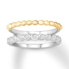 Thumbnail Image 1 of Adore Diamond Enhancer Ring 1/5 ct tw Round-cut 10K Two-Tone Gold
