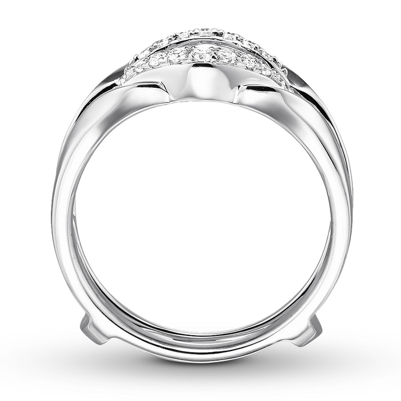 Diamond Enhancer Ring 1/6 ct tw Round-cut 14K White Gold