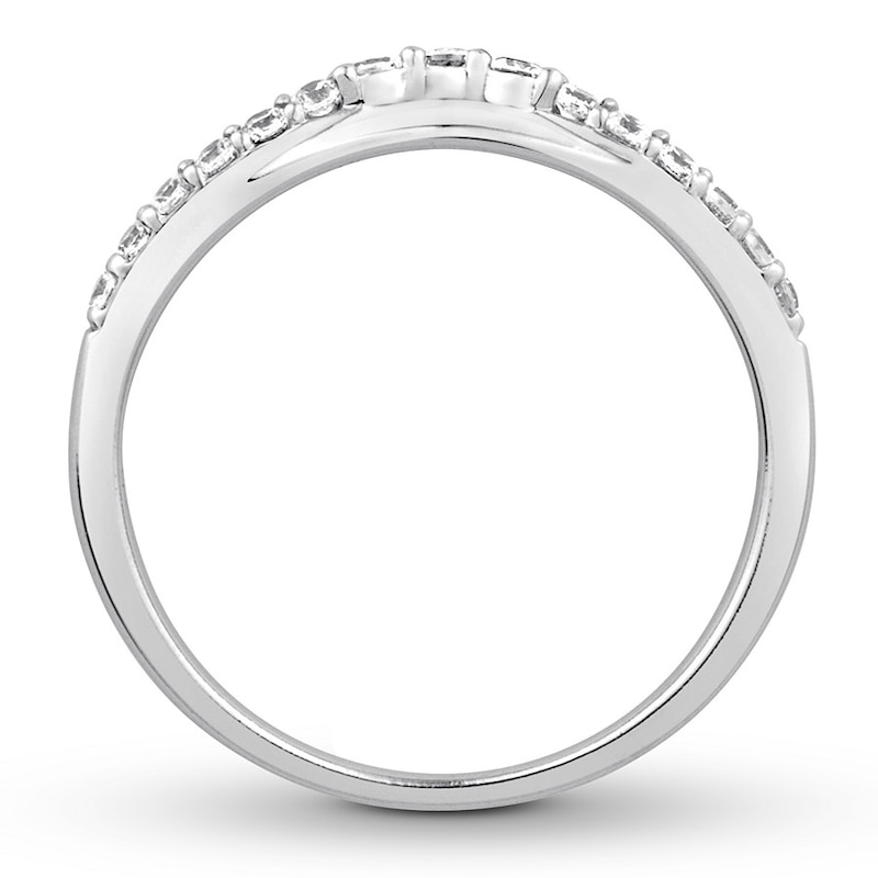 Diamond Contour Ring 1/4 Carat tw Round-cut 14K White Gold