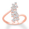Thumbnail Image 1 of Diamond North South Ring 1/2 ct tw Round-cut 10K Rose Gold