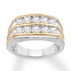 Thumbnail Image 1 of Men's Diamond Band 1 ct tw Round-cut 10K Two-Tone Gold