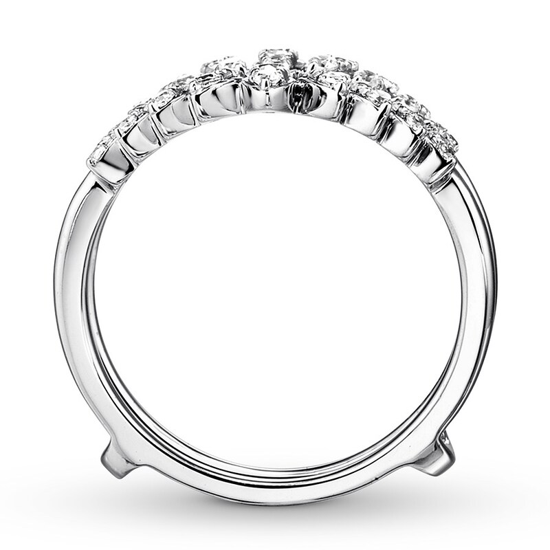 Diamond Enhancer Ring 3/8 ct tw Round-cut 14K White Gold