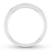 Men's THE LEO Diamond Wedding Band 3/8 ct tw Round-cut 14K White Gold