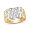 Men's Diamond Ring 1 ct tw Round-cut 10K Yellow Gold