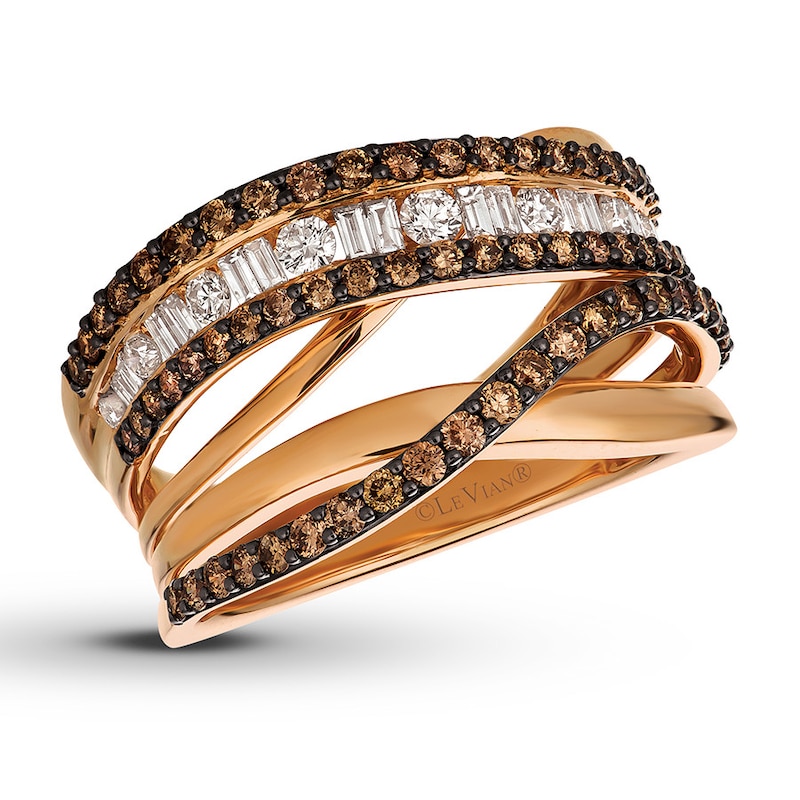Le Vian Chocolate & Vanilla Diamond Ring 1 ct tw 14K Gold