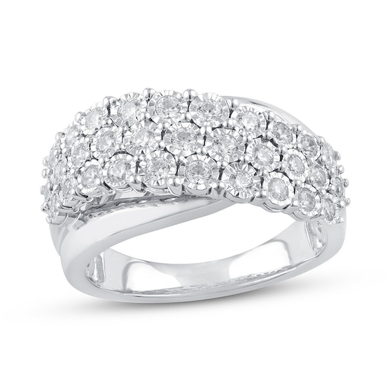 Diamond Ring 3/4 ct tw Round-cut 10K White Gold