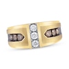 Thumbnail Image 0 of Men’s Brown and White Diamond Ring 1 ct tw 10K Yellow Gold