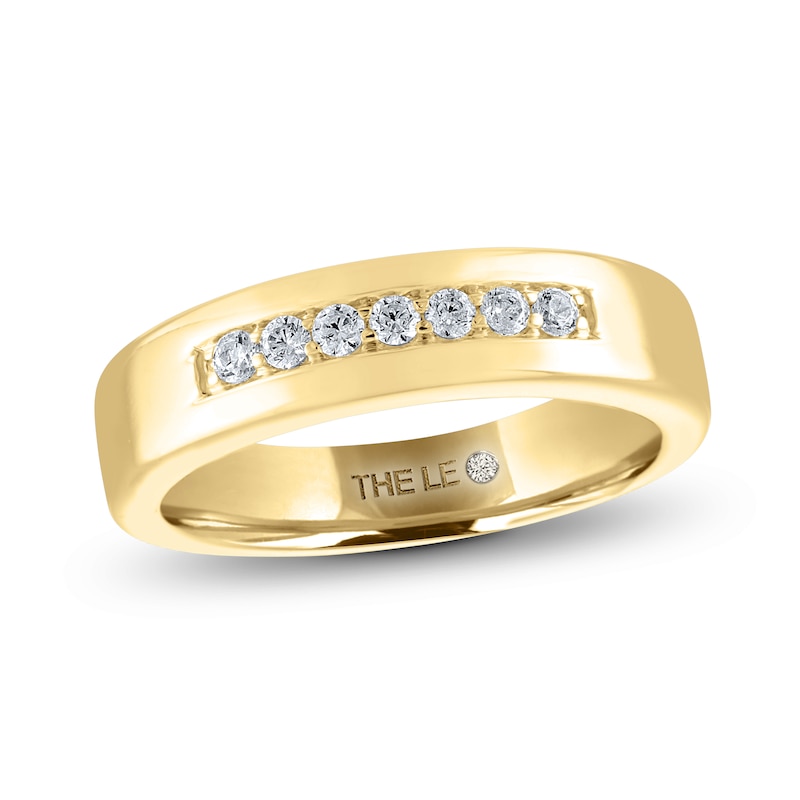 Main Image 1 of Men’s THE LEO Diamond Wedding Band 1/5 ct tw 14K Yellow Gold