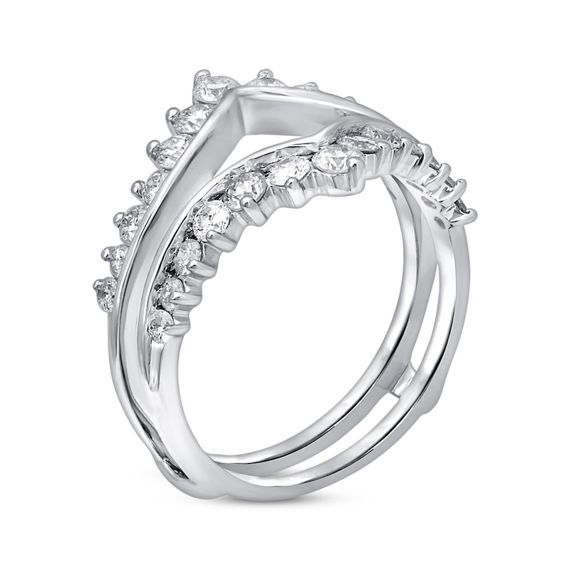 Round-cut Diamond Enhancer Ring 1 ct tw 14K White Gold