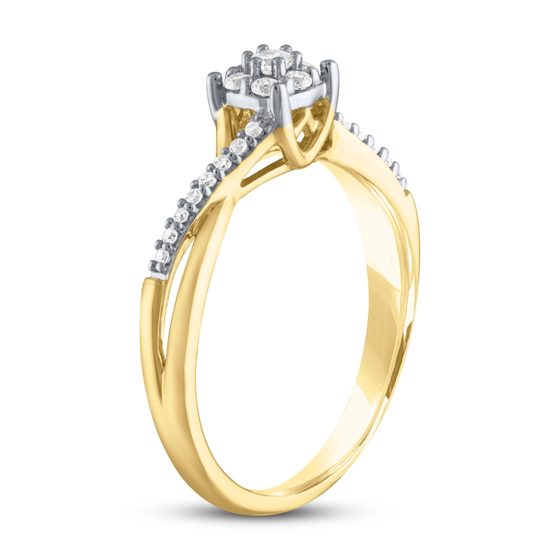 Main Image 2 of Diamond Ring 1/5 ct tw 10K Yellow Gold