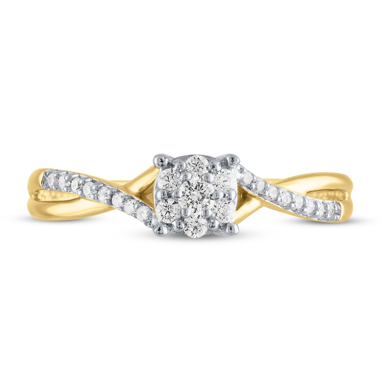 Diamond Ring 1/5 ct tw 10K Yellow Gold