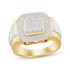 Men's Diamond Fashion Ring 1/4 ct tw Round-cut 10K Two-Tone Gold