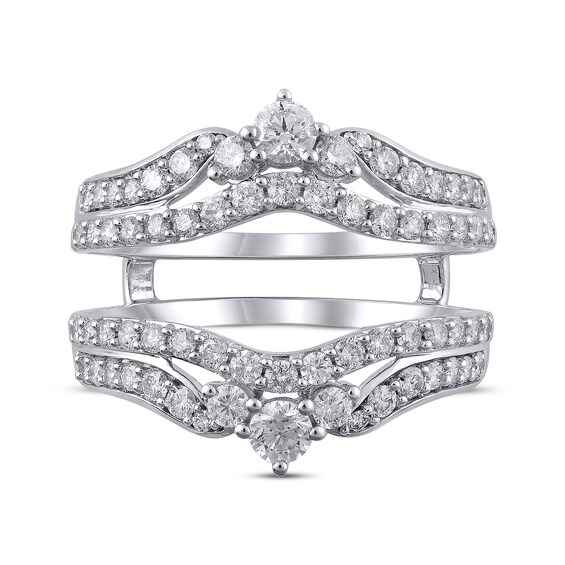 Diamond Enhancer Ring 11/2 ct tw 14K White Gold Womens Bands
