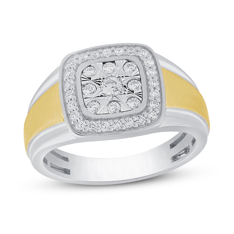 Men's Diamond Ring 1/2 ct tw 10K Two-Tone Gold