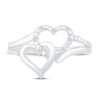 Heart Ring Diamond Accent Sterling Silver