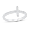 Thumbnail Image 1 of Diamond Cross Ring 1/15 ct tw Sterling Silver
