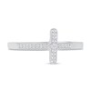 Thumbnail Image 2 of Diamond Cross Ring 1/15 ct tw Sterling Silver