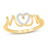 Thumbnail Image 0 of Diamond Mom Heart Ring 1/20 ct tw 10K Yellow Gold