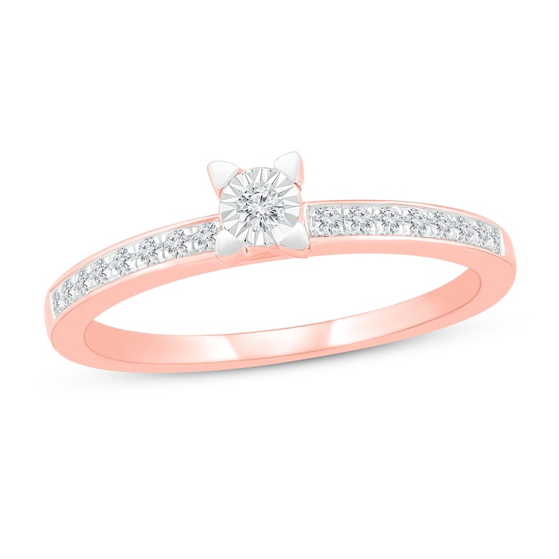 Diamond Promise Ring 1/6 ct tw 10K Rose Gold