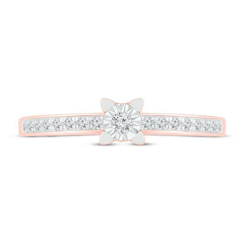 Main Image 2 of Diamond Promise Ring 1/6 ct tw 10K Rose Gold