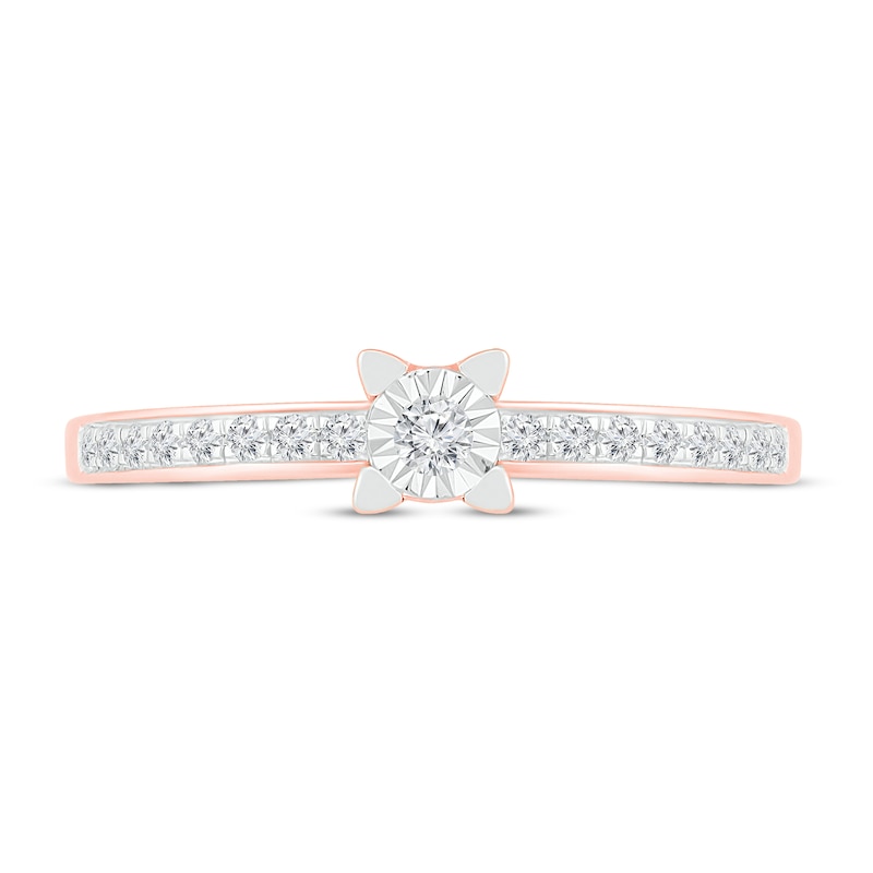 Diamond Promise Ring 1/6 ct tw 10K Rose Gold