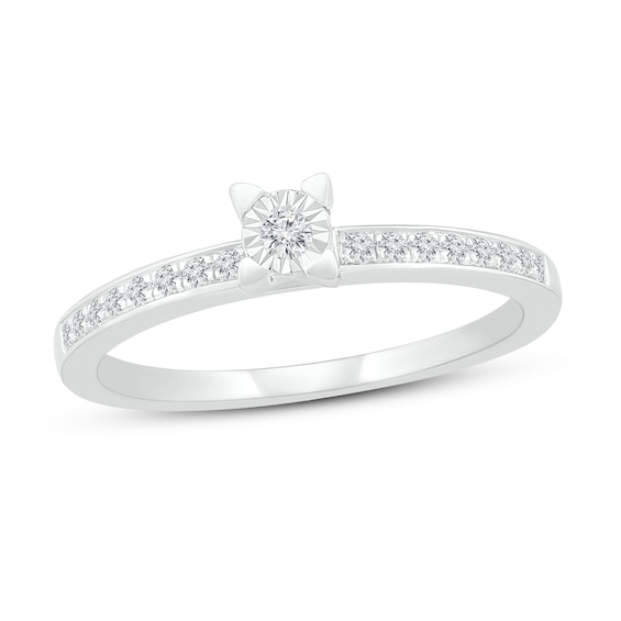 Diamond Promise Ring 1/6 ct tw 10K White Gold
