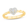 Diamond Heart Ring 1/8 ct tw 10K Yellow Gold