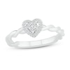 Thumbnail Image 0 of Diamond Heart Ring 1/8 ct tw 10K White Gold