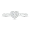 Thumbnail Image 1 of Diamond Heart Ring 1/8 ct tw 10K White Gold