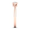 Diamond Solitaire Ring 1/5 ct tw Round-cut 10K Rose Gold