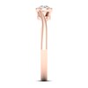 Diamond Solitaire Ring 1/5 ct tw Round-cut 10K Rose Gold