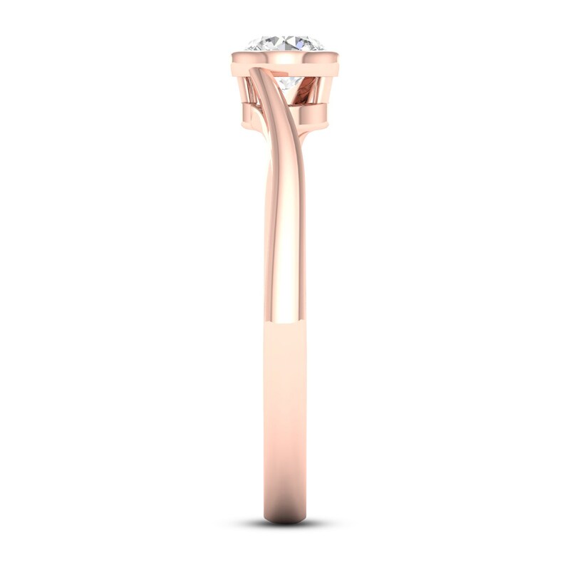 Diamond Solitaire Ring 1/5 ct tw Round-cut 10K Rose Gold