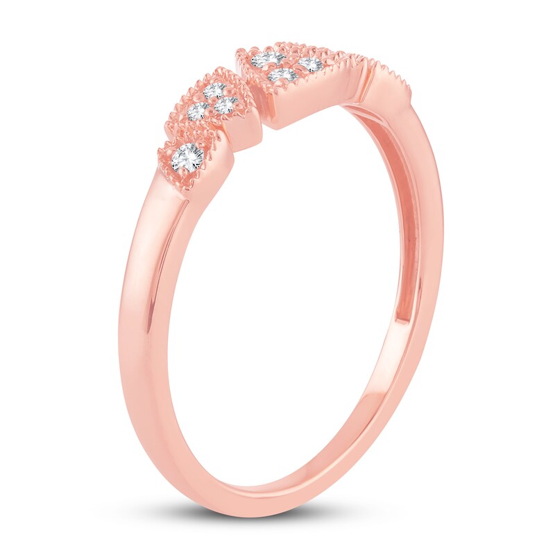 Main Image 2 of Diamond Ring 1/10 ct tw 10K Rose Gold