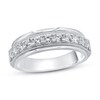 Men's Diamond Wedding Band 1 ct tw 10K White Gold