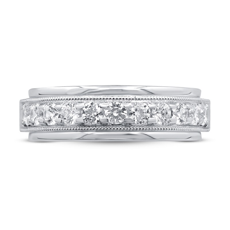 Men's Diamond Wedding Band 1 ct tw 10K White Gold